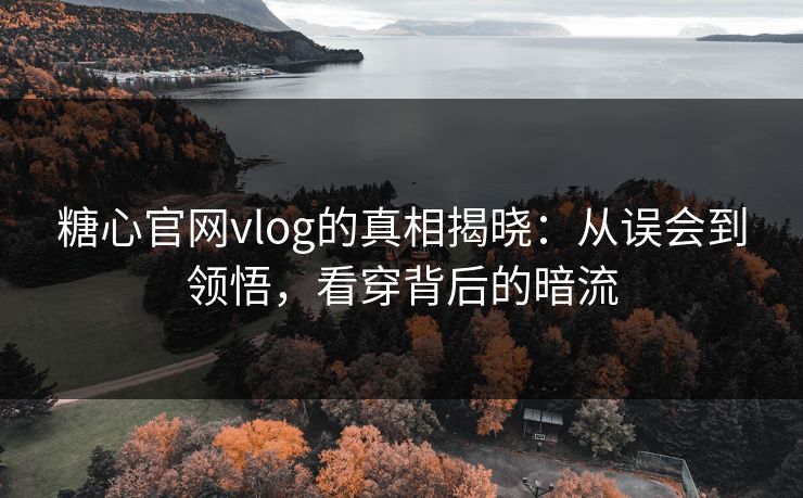 糖心官网vlog的真相揭晓：从误会到领悟，看穿背后的暗流